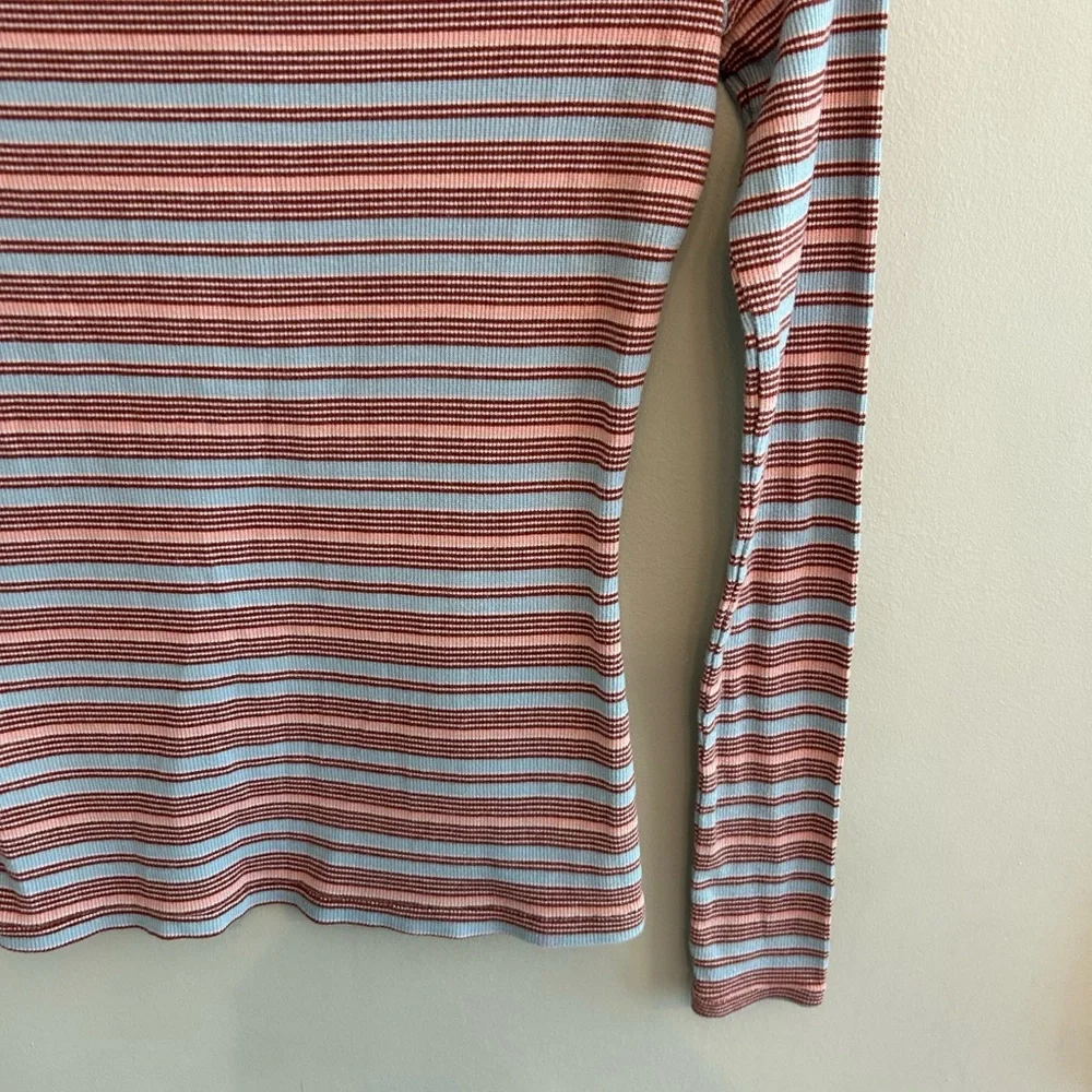Madewell long sleeved fine ribbed Henley tee size XS
